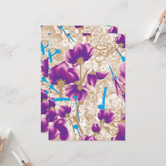Watercolor Floral Wedding Invitation | Editable (Front/Back In Situ)