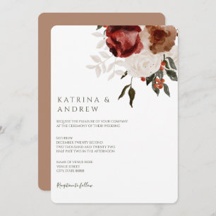 Watercolor Floral Wedding Invitations