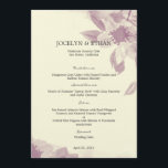 Watercolor Floral Wedding Menu Card<br><div class="desc">A modern take on floral design makes this Watercolor Floral Wedding Collection irresistibly charming and romantic. Choose from a cream background for a more vintage look or a white background for a more contemporary look. Available in a variety of colours. Custom colours and matching items also available upon requests.</div>