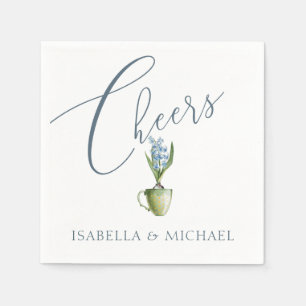 Watercolor Floral Wedding Personalized Napkin