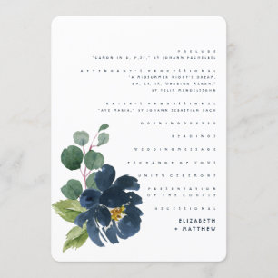 Watercolor Floral Wedding Program