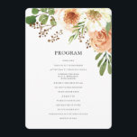 Watercolor Floral Wedding Program<br><div class="desc">Composed of serif typography. All against a backdrop of white background with watercolor florals and foliage. 

This is designed by White Paper Birch Co.,  exclusive for Zazzle.

Available here:
http://www.zazzle.com/store/whitepaperbirch</div>