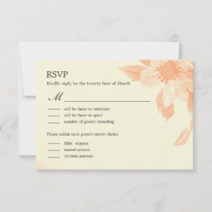 Watercolor Floral Wedding RSVP Card