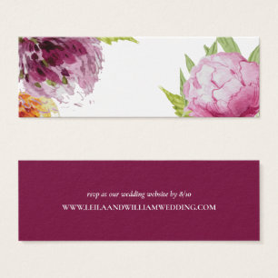 Watercolor Floral Wedding Website RSVP