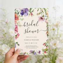 Watercolor Floral Wildflower Bridal Shower