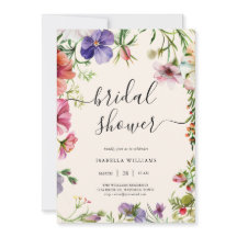 Watercolor Floral Wildflower Bridal Shower