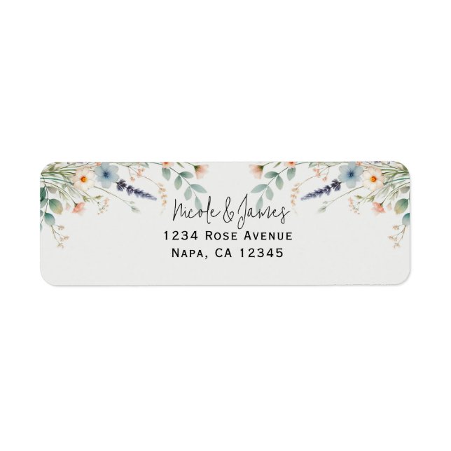 Watercolor Floral Wildflower Spring Wedding (Front)