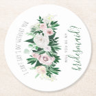 Watercolor Floral Will You Be My Bridesmaid Card