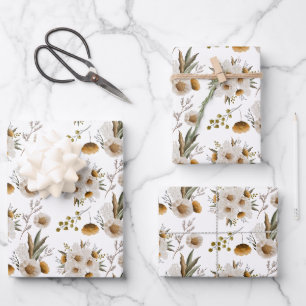 Watercolor Floral Wrapping Paper Sheets