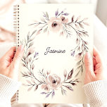 Watercolor Floral Wreath Custom Name Planner<br><div class="desc">This elegant planner design features a soft watercolor floral wreath in delicate shades of blush, mauve, and sage green. The romantic arrangement beautifully frames a custom name in the centre, adding a sophisticated and personal touch. Perfect for organizing your schedule while showcasing a timeless aesthetic. Whether for school, work, or...</div>