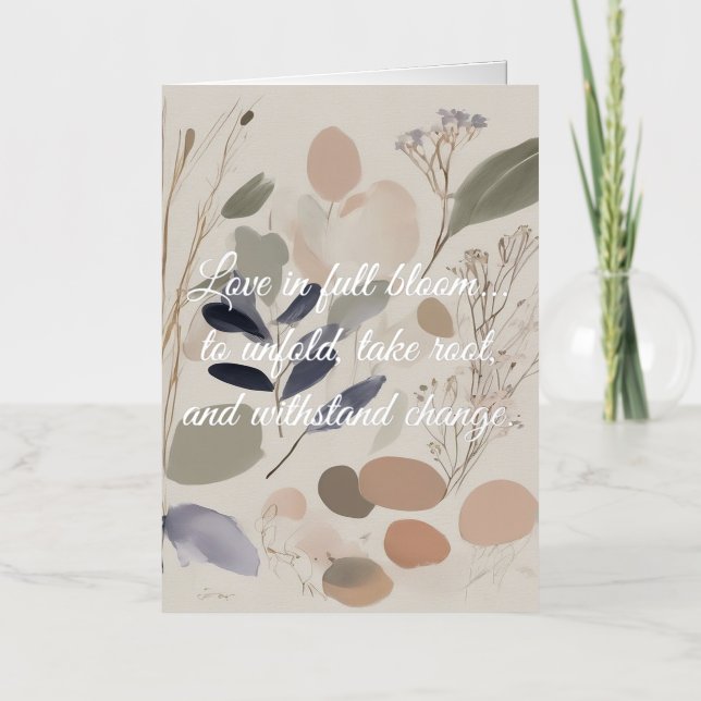 Watercolor Florals Greeting Card (Front)