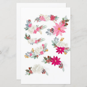 Watercolor florals to cut out and collage