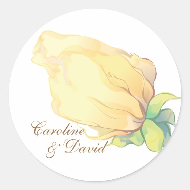 Watercolor Florals Wedding Envelope Seals (Front)