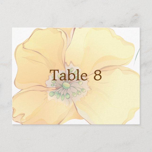 Watercolor Florals Wedding Place Card Size: (Front)