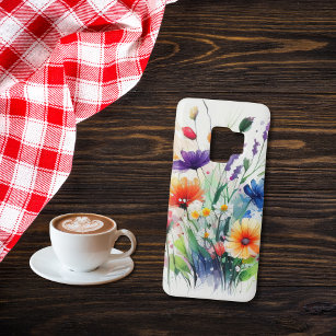 Watercolor Florals Wildflowers Feminine Trendy Samsung Galaxy S6 Case