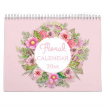 Watercolor Florals with Motivation Quotes Calendar
