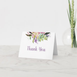 Watercolor Flower 90th Surprise Birthday Thank You Card