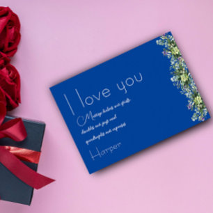 Watercolor flower botanical love funny postcard