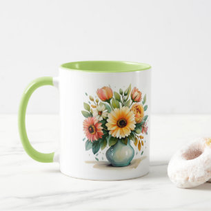 Watercolor Flower Bouquet  Mug