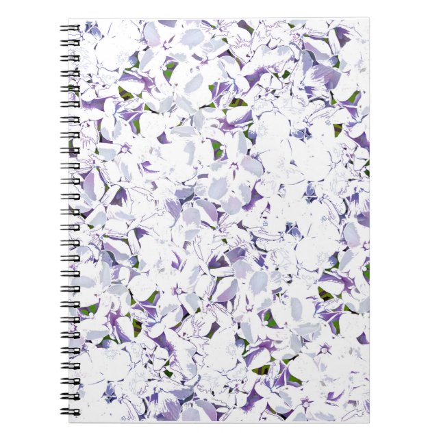 Watercolor flower bouquet of hydrangeas.  notebook (Front)