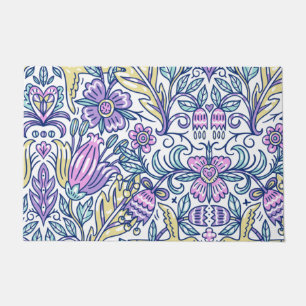 Watercolor Flower Colourful Nature Elegant  Doormat