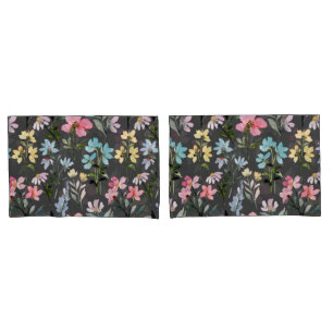 Watercolor Flower Colourful Vintage Pillowcase