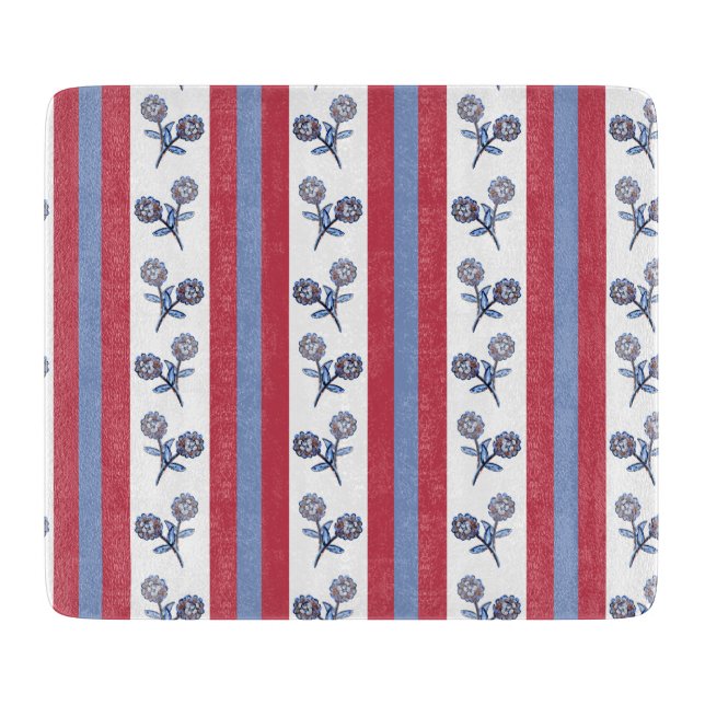 Watercolor Flower Cutting Board (Front)