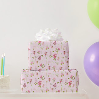 Watercolor Flower Fairy Wrapping Paper