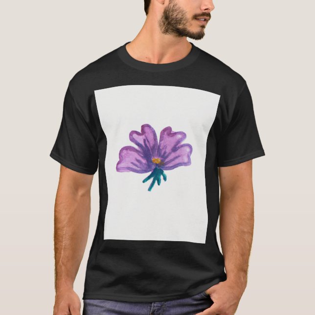 watercolor flower , handraw effect beautiful  T-Shirt (Front)