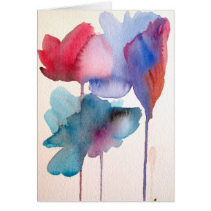 Watercolor flower modern floral art design