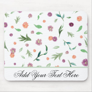 Watercolor Flower Mouse Pad – Custom Gift for Her