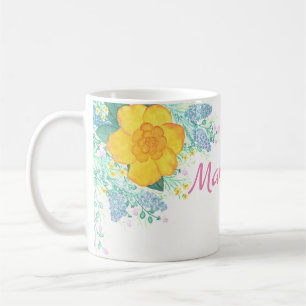 Watercolor Flower Mug