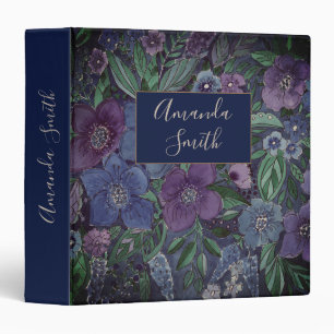 Watercolor, flower pattern, watercolor, bells binder