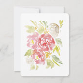 Watercolor flower personalized note card (Back)