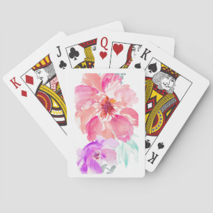 Watercolor Flower Playing Cards