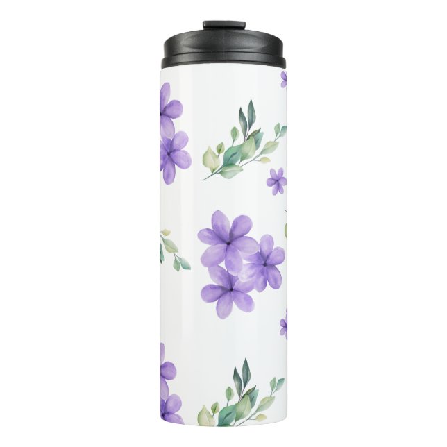 Watercolor Flower Thermal Tumbler (Front)