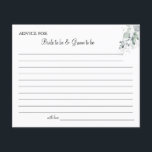 Watercolor Flower Wedding Advice card shower<br><div class="desc">Add your information and for further customization,  click the link "click to customize further".
~ Check collection for matching games,  invitation,  signs,  and more ~</div>