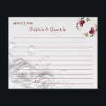 Watercolor Flower Wedding Advice card shower<br><div class="desc">Add your information and for further customization,  click the link "click to customize further".
~ Check collection for matching games,  invitation,  signs,  and more ~</div>