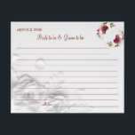 Watercolor Flower Wedding Advice card shower<br><div class="desc">Add your information and for further customization,  click the link "click to customize further".
~ Check collection for matching games,  invitation,  signs,  and more ~</div>