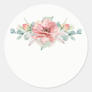 Watercolor Flower Wedding Favour Stickers