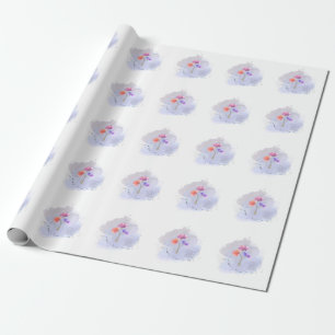 watercolor flower wrapping paper