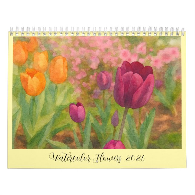 Watercolor Flowers 2026 Calendar (Cover)