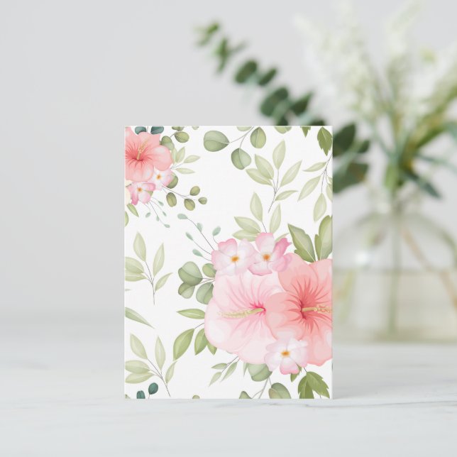 Watercolor Flowers 20 Postcard (Standing Front)