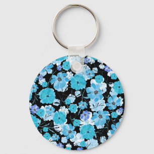 Watercolor Flowers: A Delicate Tapestry Keychain
