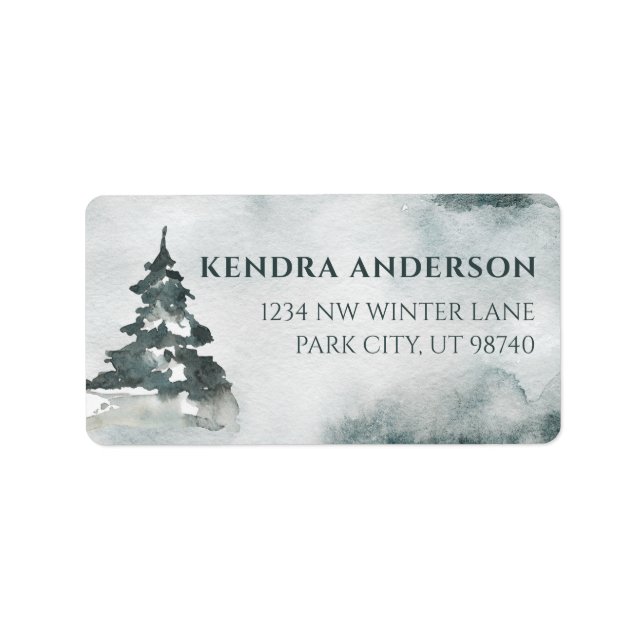 Watercolor Flowers Address Label (Front)