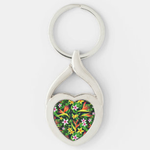 Watercolor Flowers And Fruit Floral Pattern-23768 Keychain