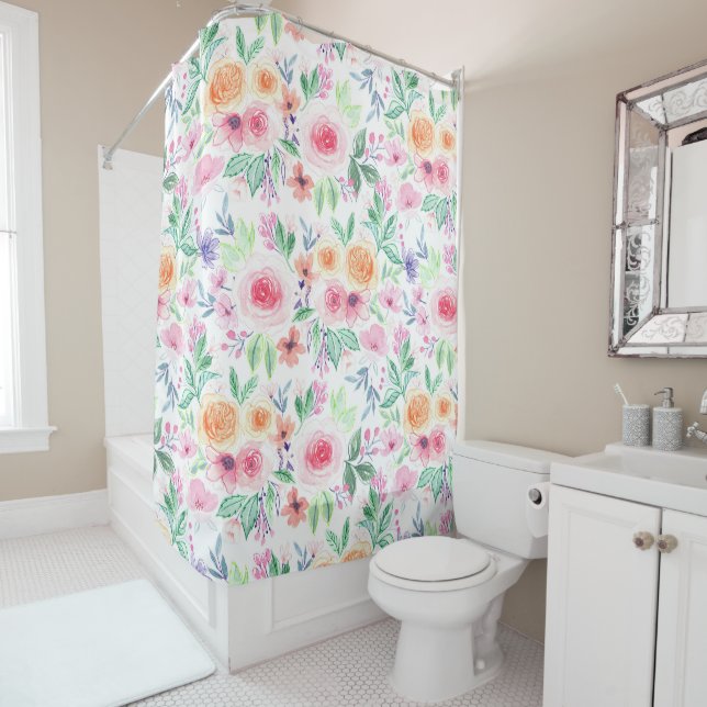 Watercolor flowers and leaves (In Situ)