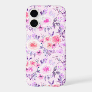 Watercolor flowers and leaves 3