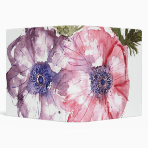 Watercolor flowers binder