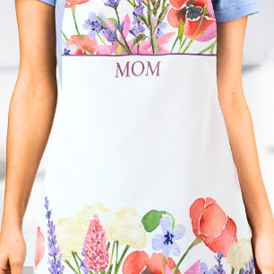 Watercolor Flowers – Birthday Gift for Mom Apron
